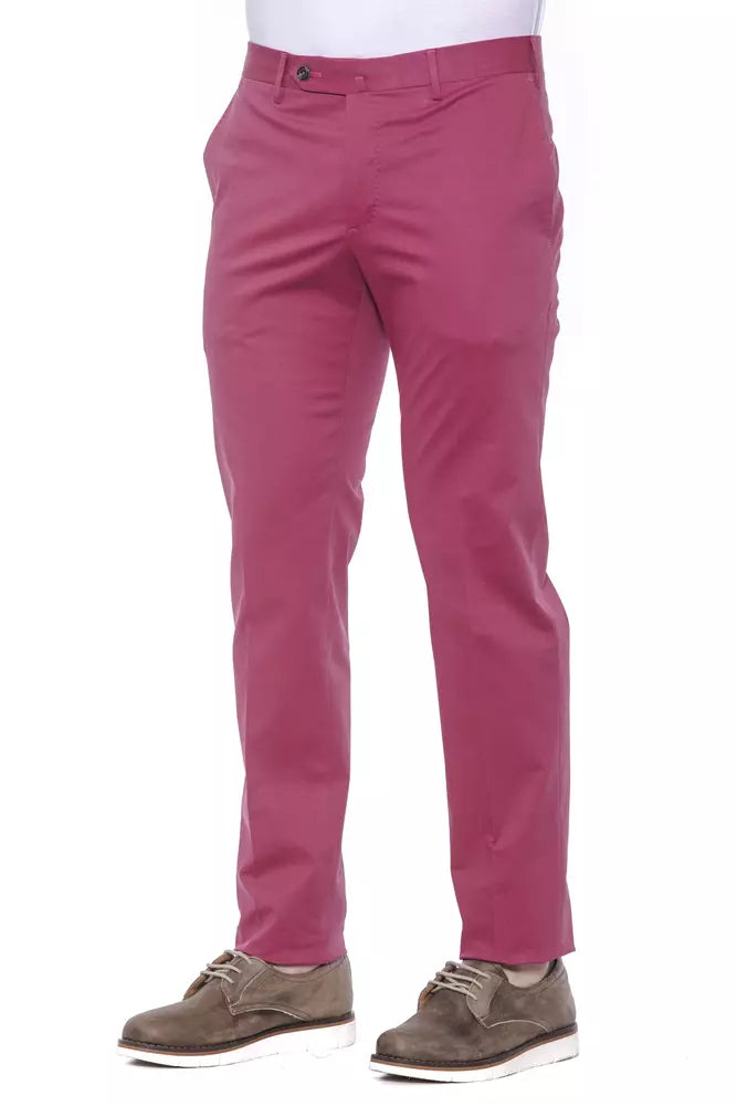 PT Torino Elegante Fuchsia-Hose aus Baumwollmischung