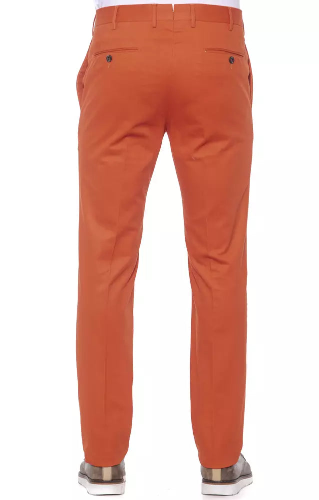 PT Torino Chic Red Cotton Stretch Panlalaking Pantalon