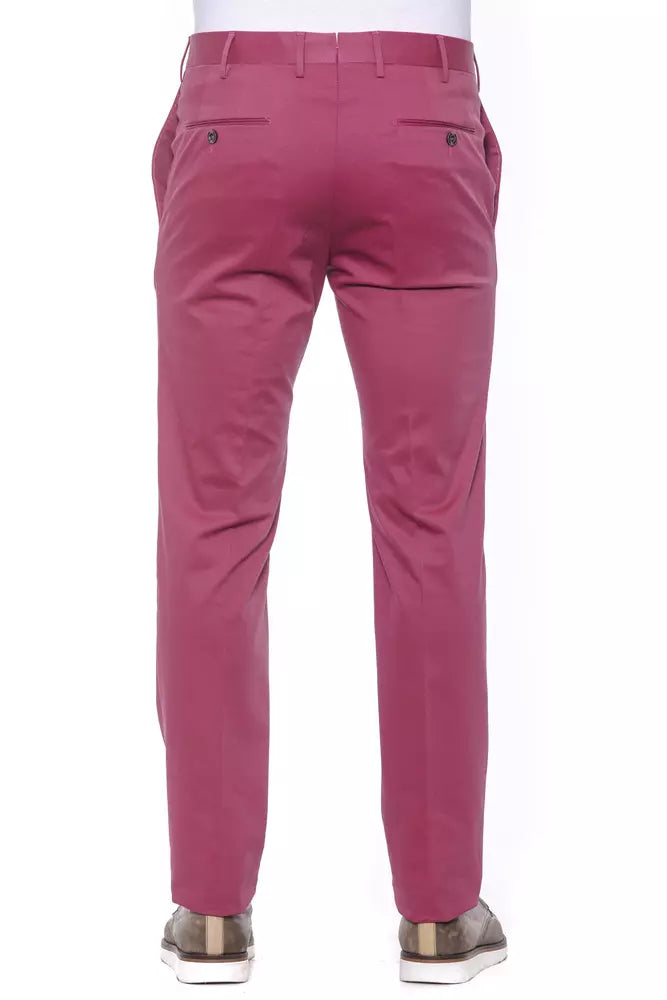 PT Torino Elegante Fuchsia-Hose aus Baumwollmischung