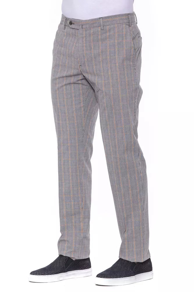 PT Torino Gray Cotton Men's Trouser