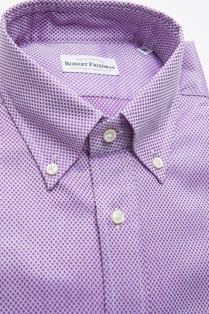 Robert Friedman Elegantes Button-Down-Herrenhemd aus Baumwolle