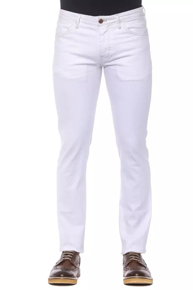 PT Torino Super Slim White Panlalaking Pantalon