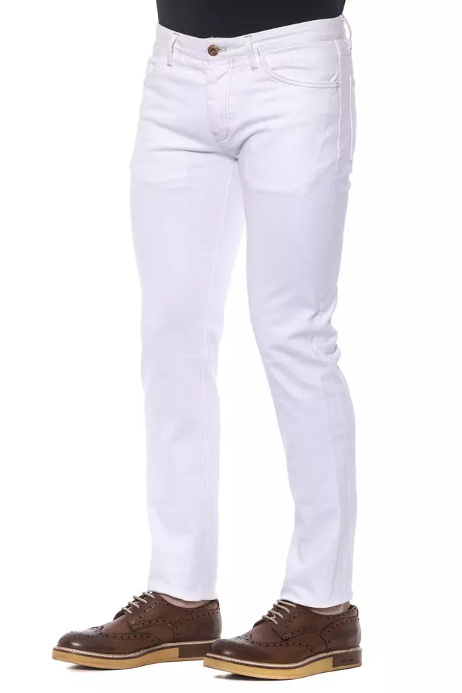 PT Torino Super Slim White Panlalaking Pantalon