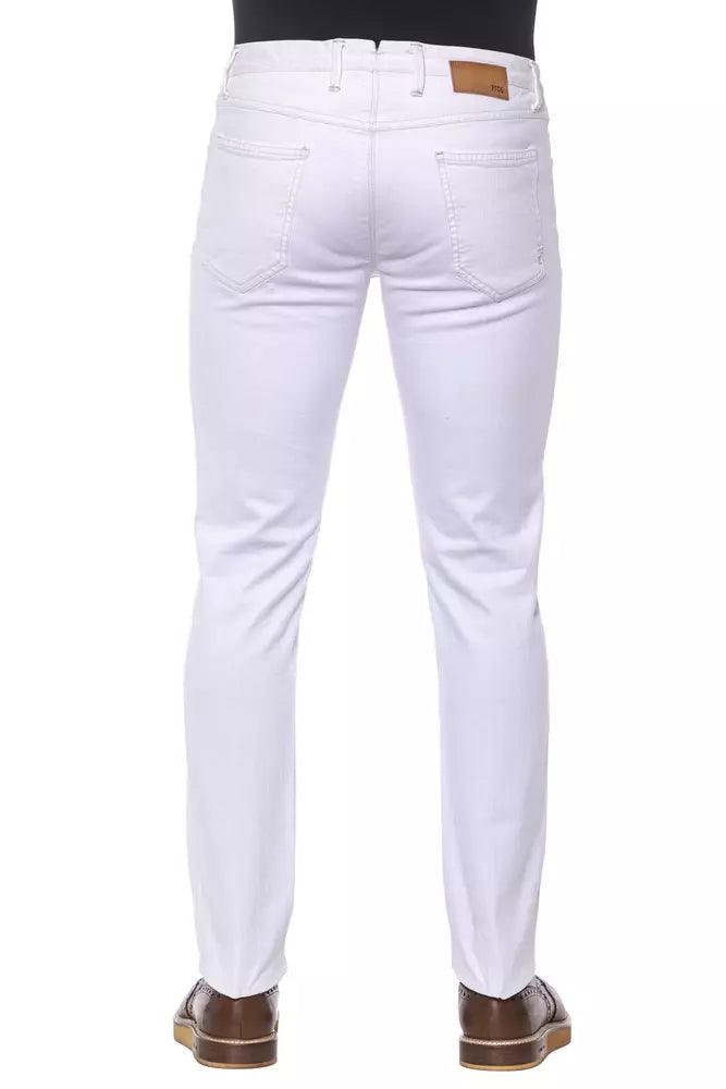 PT Torino Super Slim White Panlalaking Pantalon