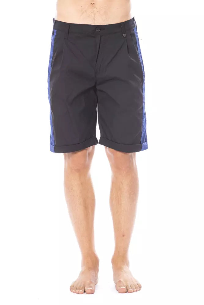 Verri Sleek Freizeitshorts aus schwarzer Baumwollmischung