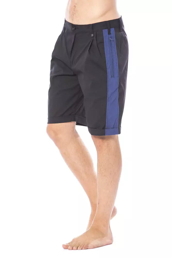 Verri Sleek Freizeitshorts aus schwarzer Baumwollmischung