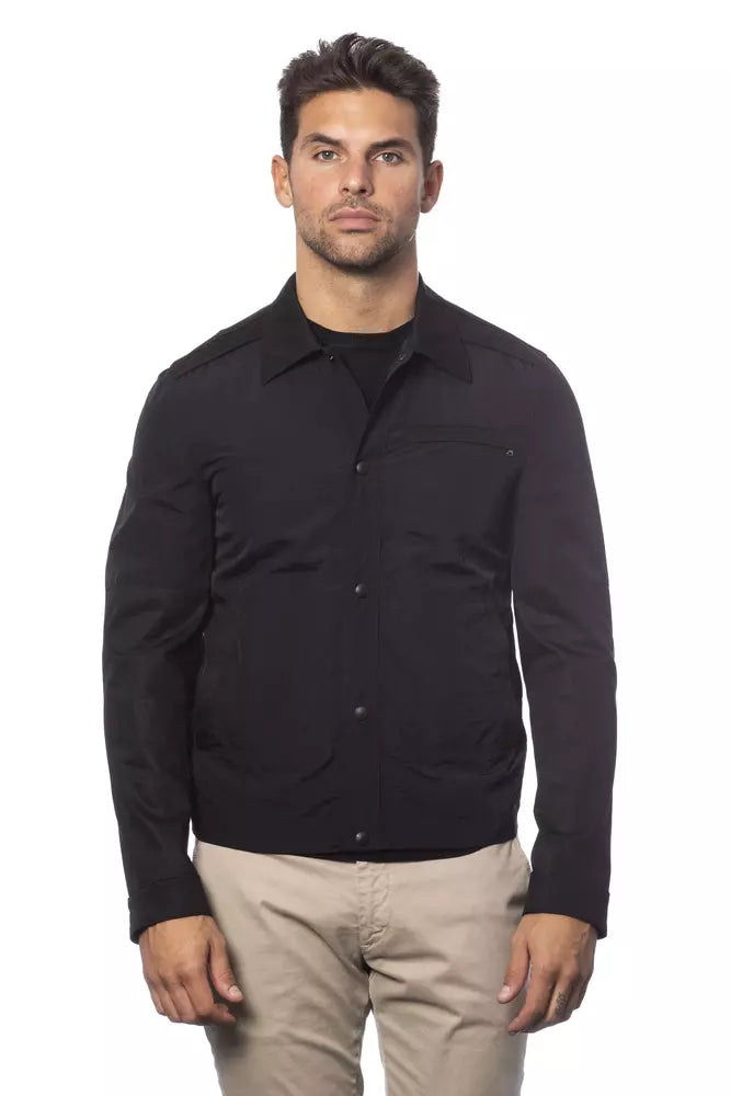 Verri Sleek Bomberjacke aus schwarzer Baumwollmischung