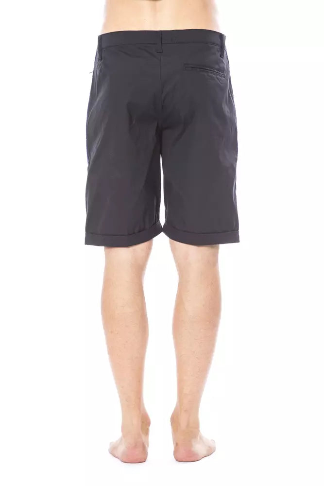 Verri Sleek Freizeitshorts aus schwarzer Baumwollmischung