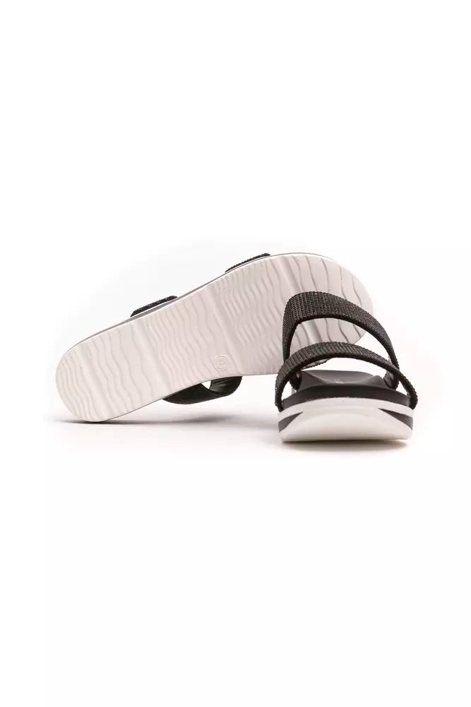 Péché Originel – Elegante Riemchensandalen mit niedrigem Absatz und Strass