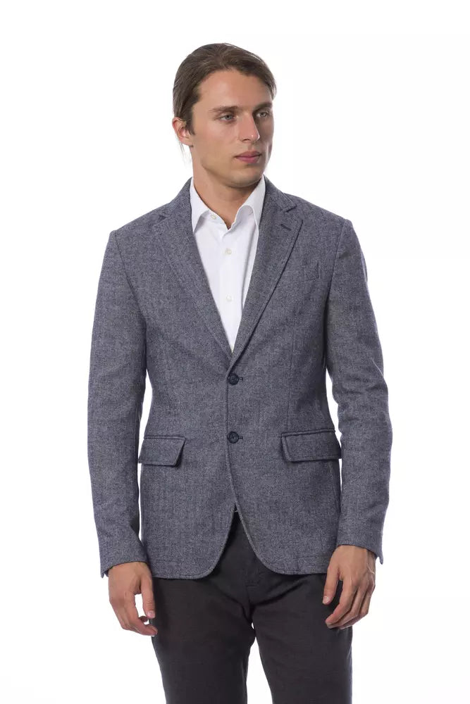 Verri Eleganter einreihiger blauer Blazer