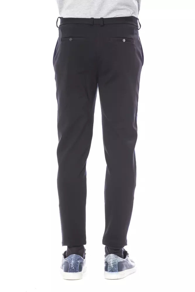 Verri Sleek Blue Slim Fit Elasticized Pantalon