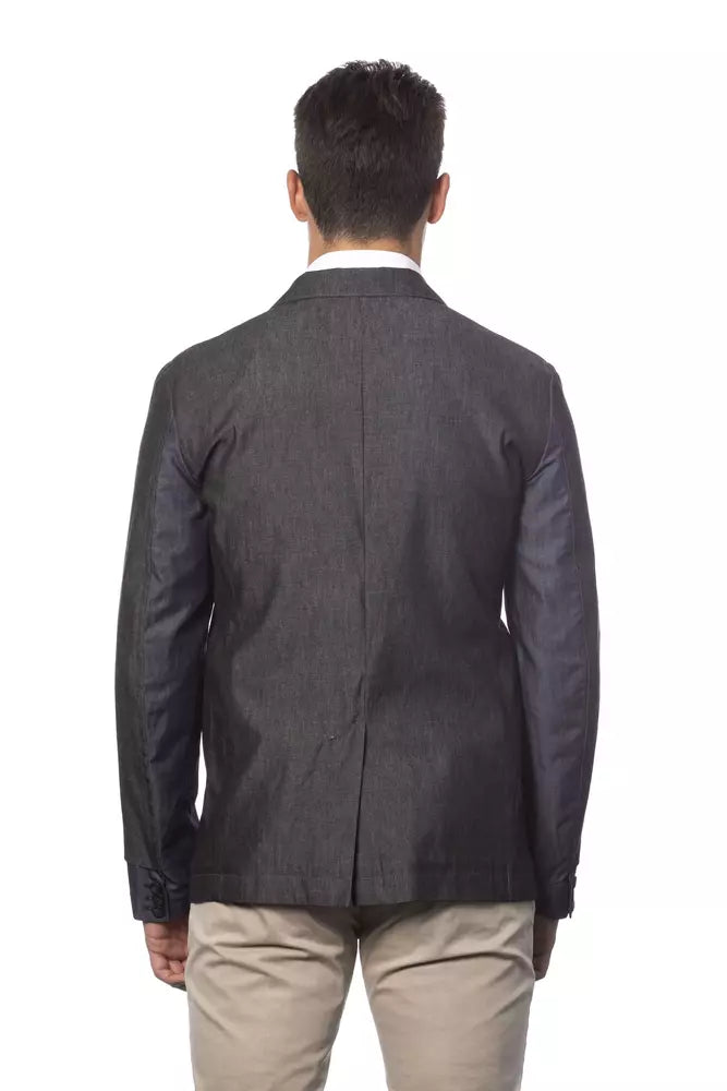 Verri Sleek Single Breasted Grey Blazer para sa Mga Lalaki