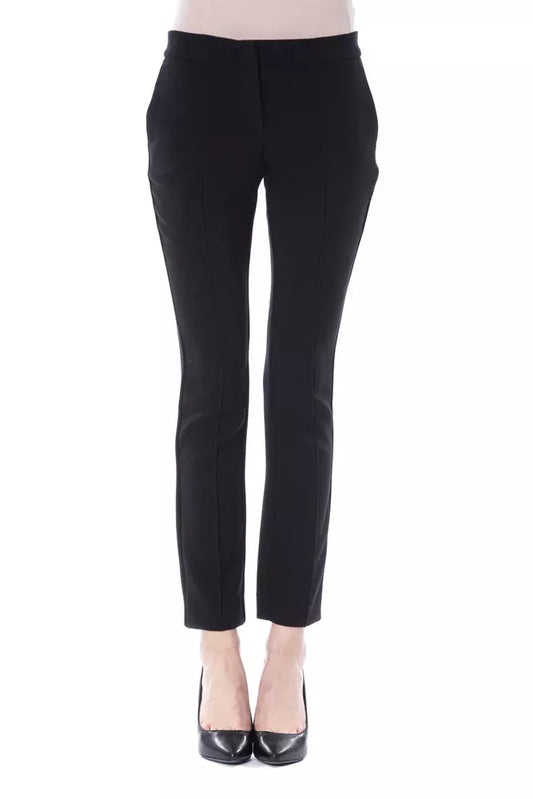 BYBLOS Chic Black Skinny Pants na may Lateral Zip Closure