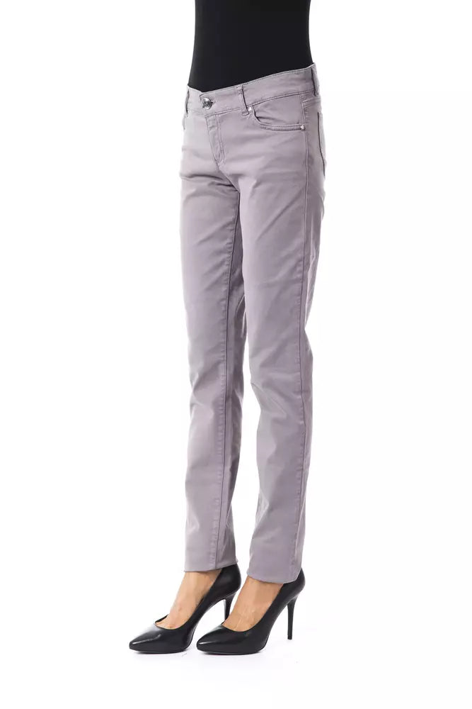 BYBLOS Gray Cotton Jeans at Pant