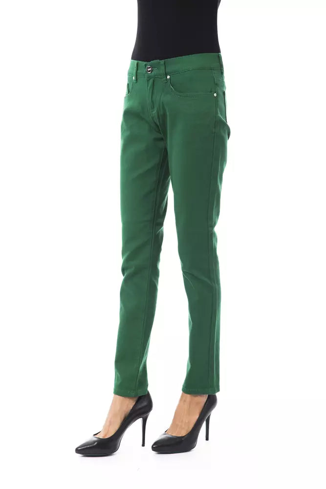 BYBLOS Green Cotton Jeans at Pant