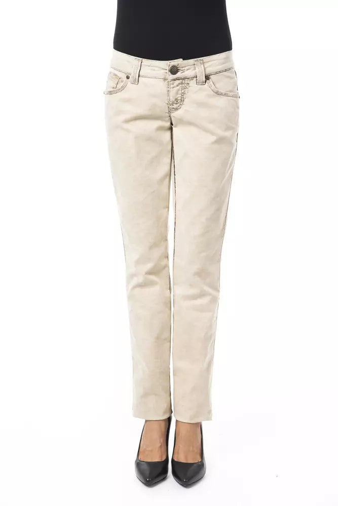 BYBLOS Beige Baumwolljeans und -hose