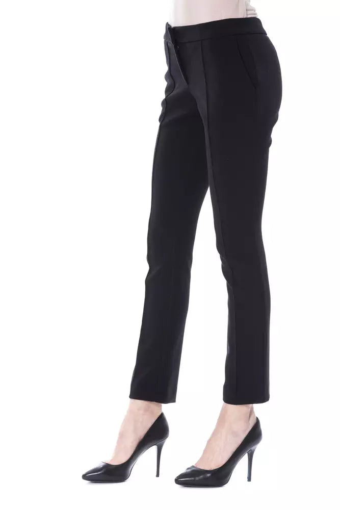 BYBLOS Chic Black Skinny Pants na may Lateral Zip Closure