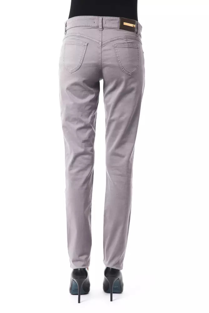 BYBLOS Gray Cotton Jeans at Pant