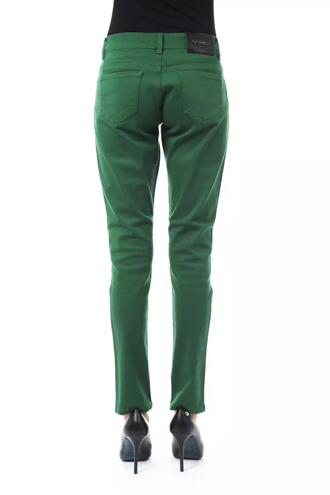 BYBLOS Green Cotton Jeans at Pant