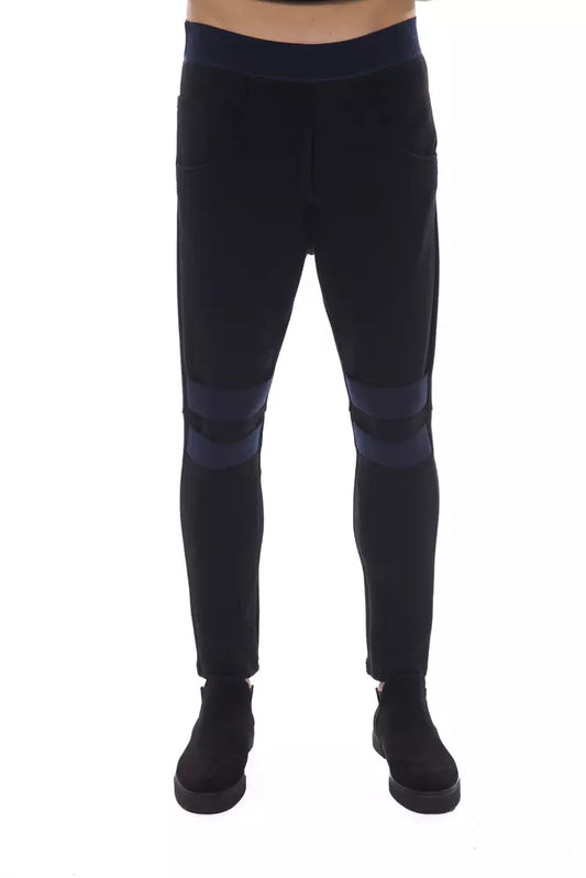 Nicolo Tonetto Elegante schwarze Hose aus Viskosemischung