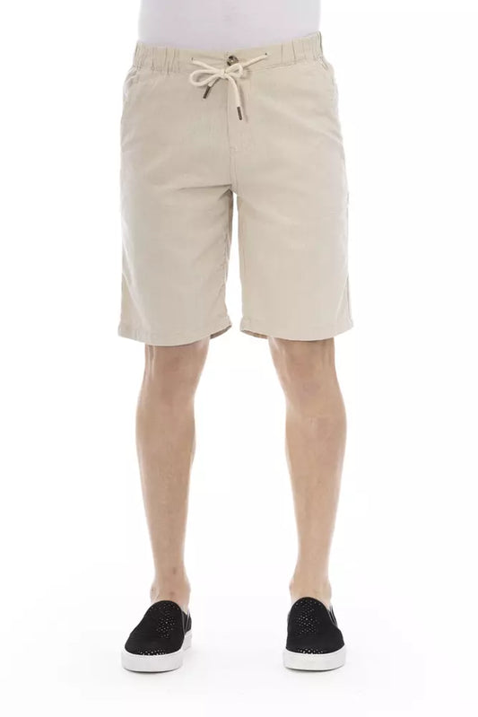 Baldinini Trend Chic Beige Bermudashorts mit Kordelzug