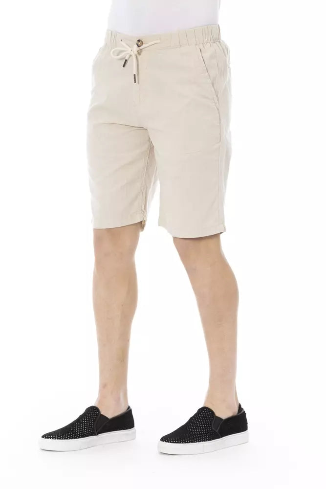 Baldinini Trend Chic Beige Bermudashorts mit Kordelzug