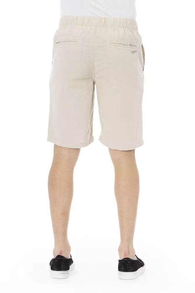 Baldinini Trend Chic Beige Bermudashorts mit Kordelzug