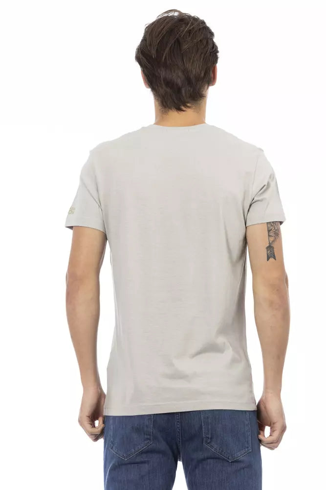 Trussardi Action Gray Cotton Men T-Shirt