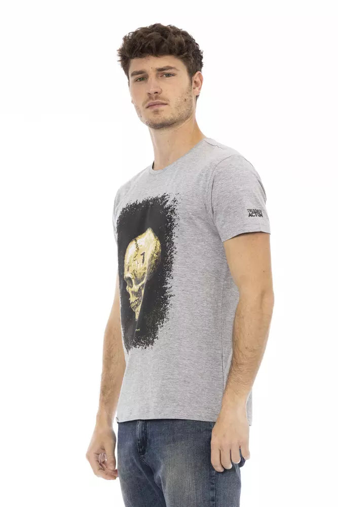 Trussardi Action Sleek Grey Short Sleeve Round Neck Tee