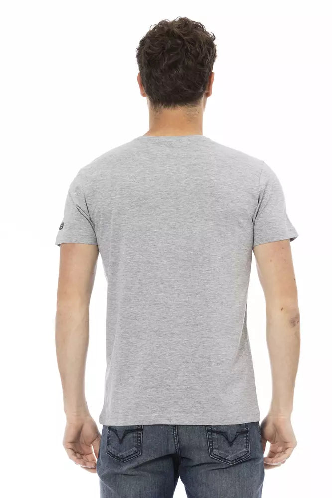 Trussardi Action Sleek Grey Short Sleeve Round Neck Tee