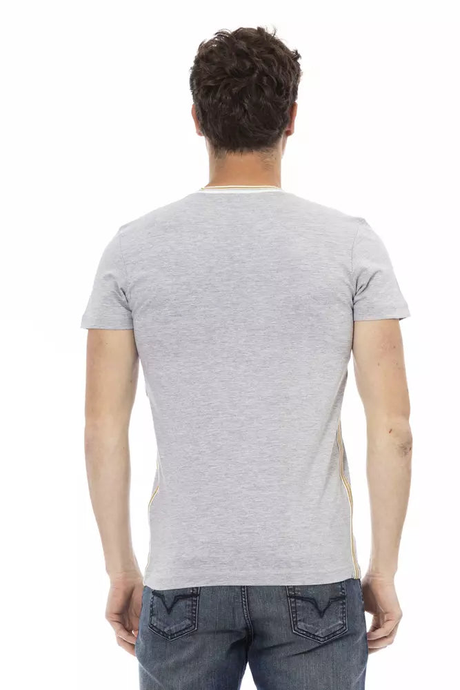 Trussardi Action Gray Cotton Men T-Shirt