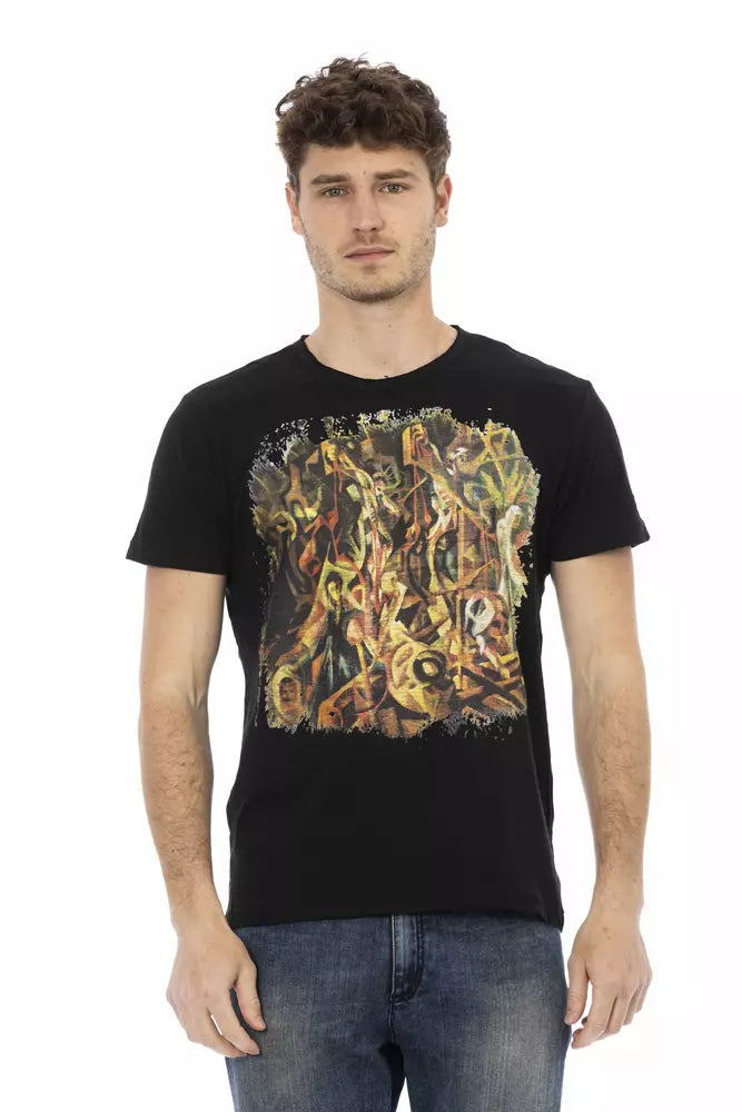 Trussardi Action Black Cotton Men T-Shirt