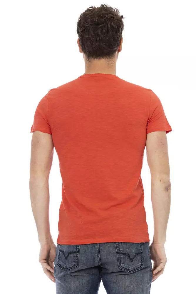 Trussardi Action Red Cotton Men TShirt