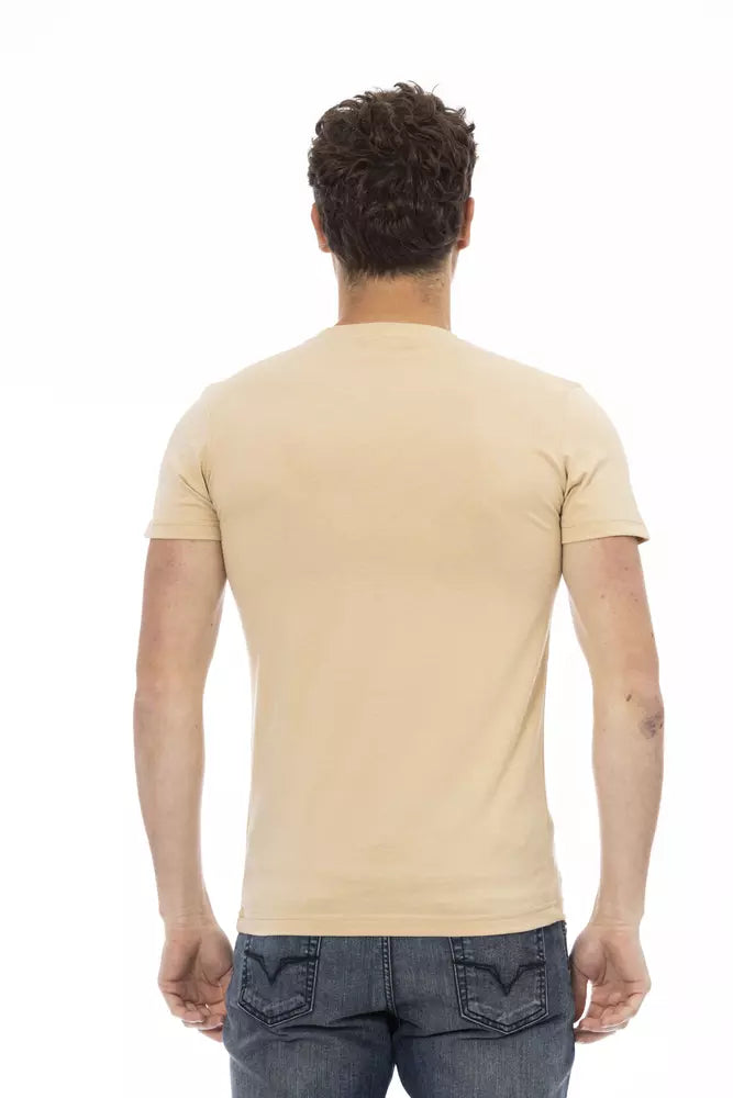 Trussardi Action Beige Kurzarm-Rundhals-T-Shirt