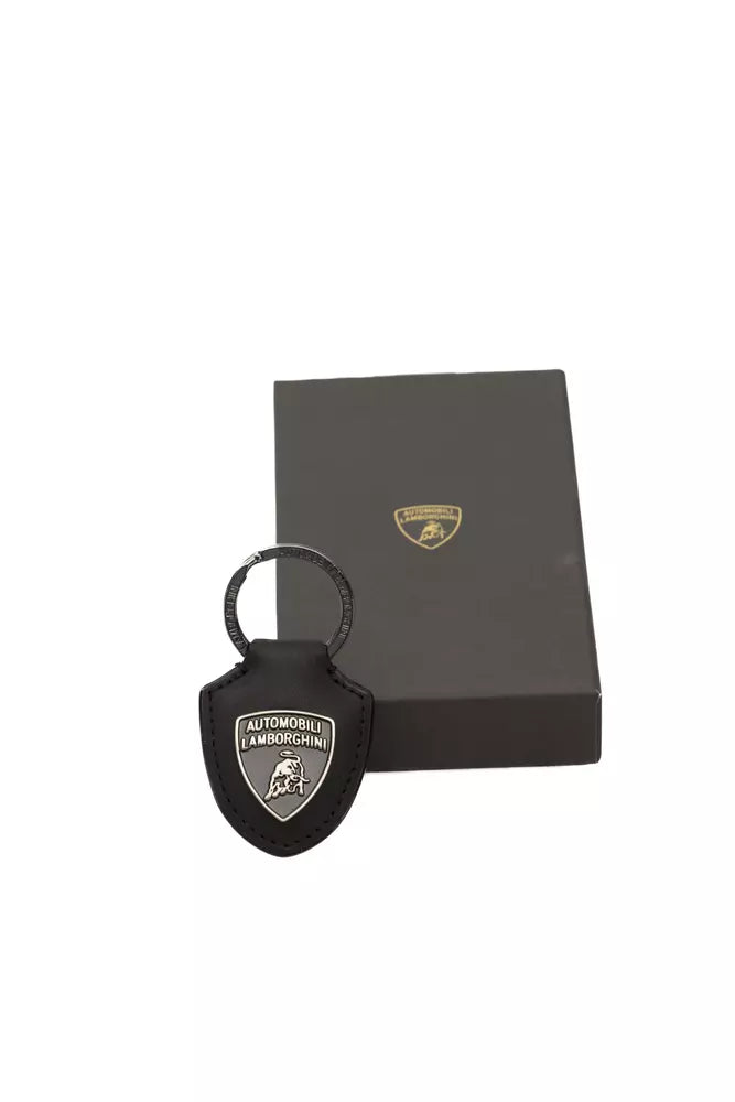 Sleek Black Shield Logo-Schlüsselanhänger von Automobili Lamborghini