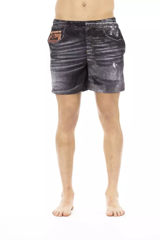 Just Cavalli Chic bedruckte Strandshorts mit Seitentaschen