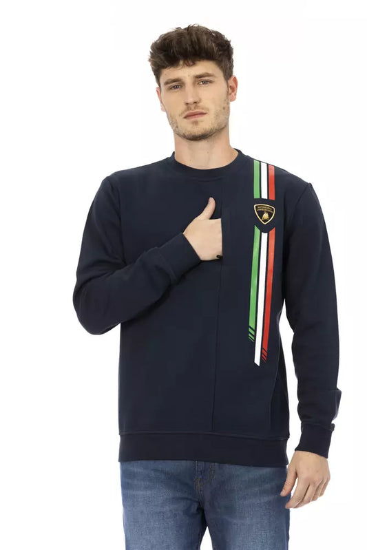 Automobili Lamborghini Sleek Tricolor Shield Logo Rundhals-Sweatshirt