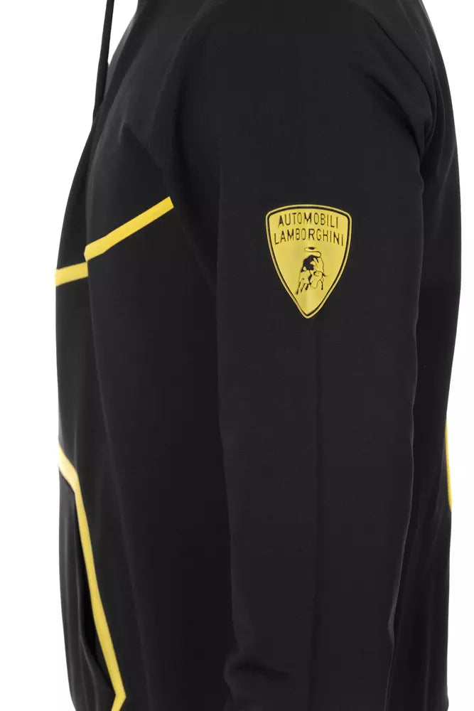 Schlankes Kapuzen-Sweatshirt von Automobili Lamborghini mit charakteristischem Schild