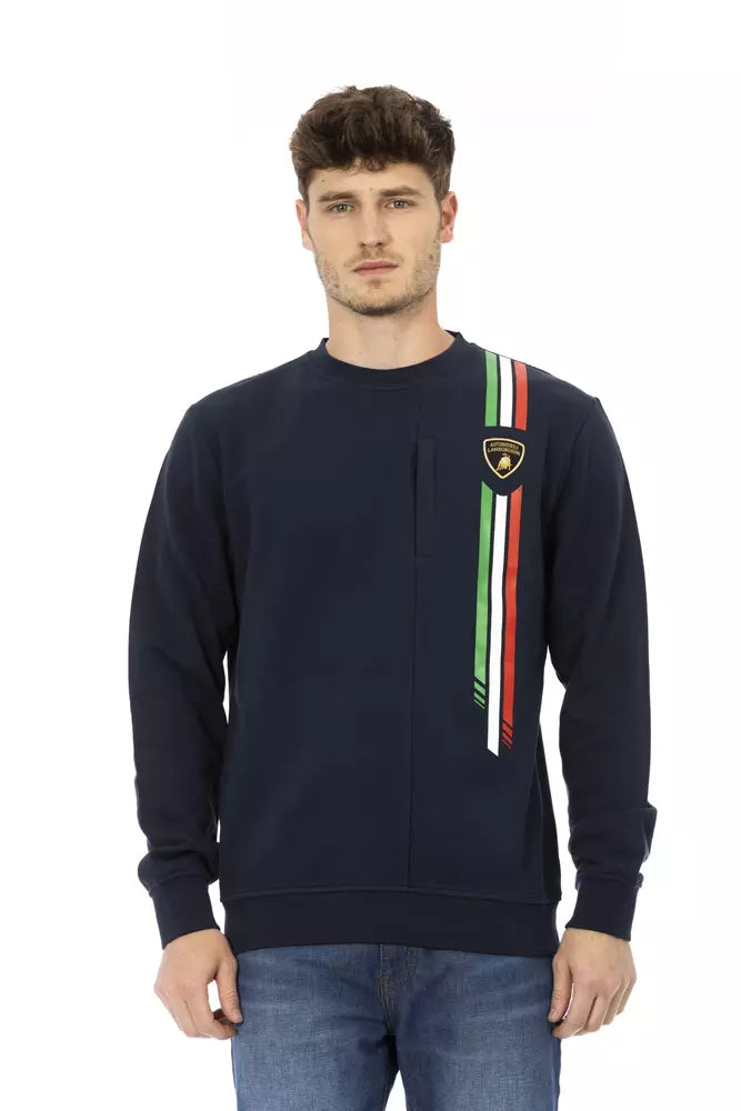 Automobili Lamborghini Sleek Tricolor Shield Logo Rundhals-Sweatshirt