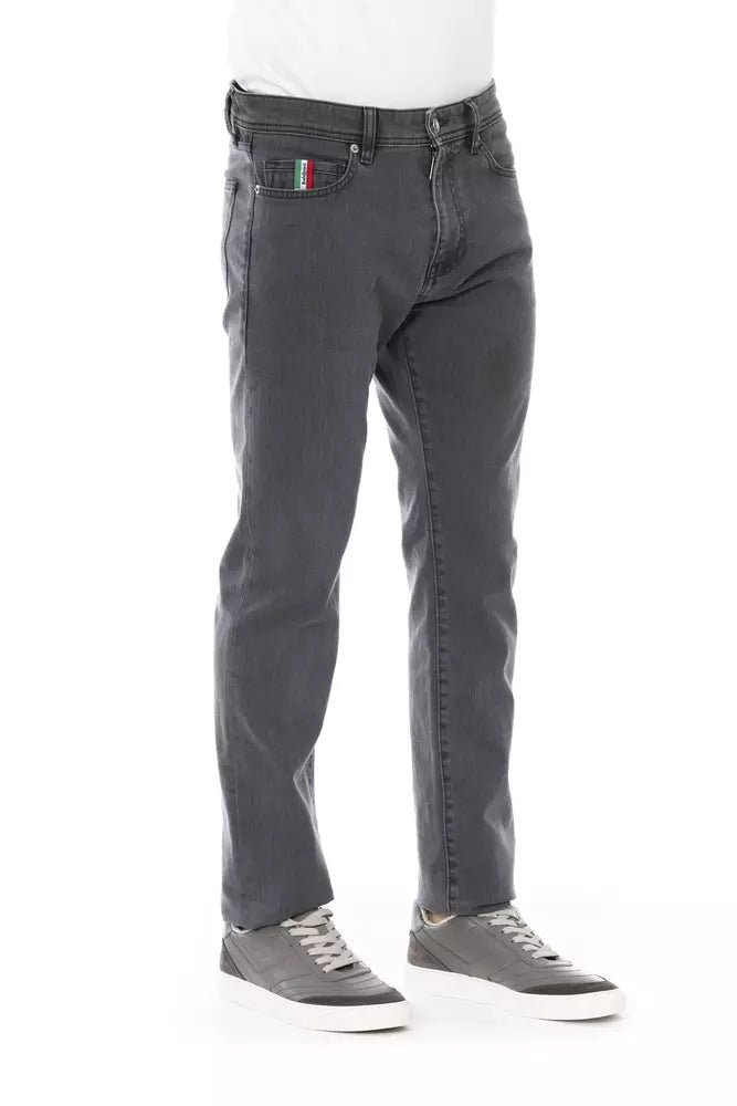 Baldinini Trend Sleek Grey Designer Herrenjeans