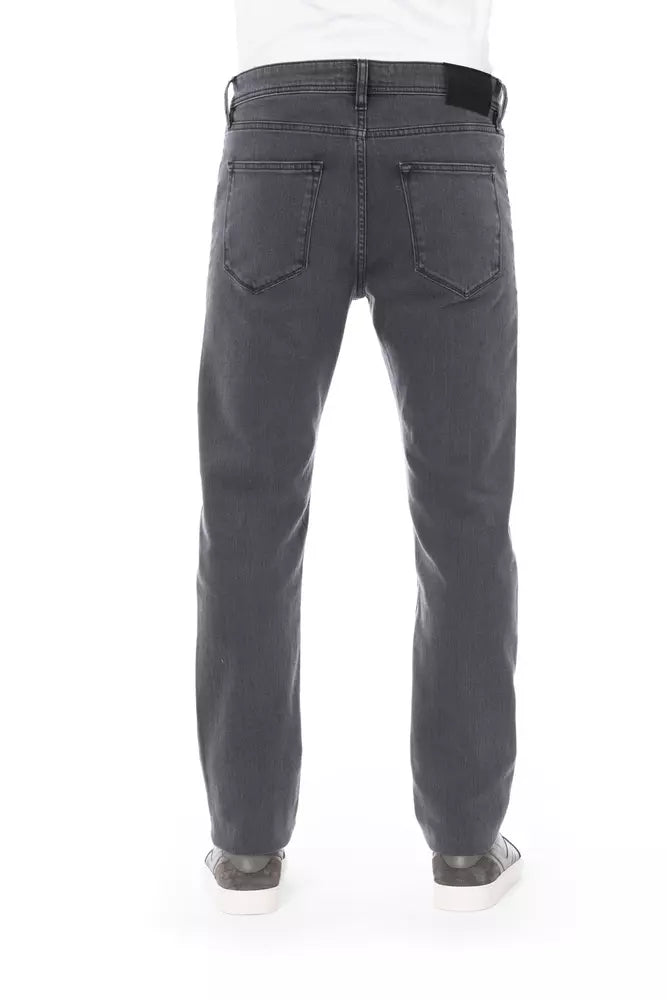 Baldinini Trend Sleek Grey Designer Herrenjeans