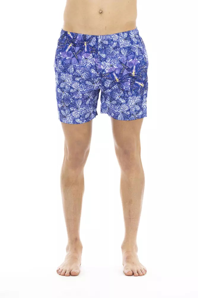 Just Cavalli Exquisite hellblaue Strandshorts