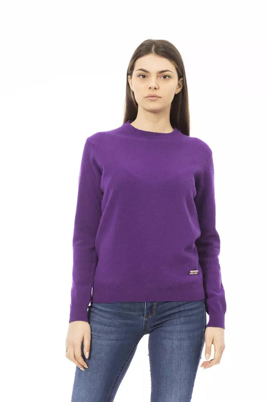 Baldinini Trend Eleganter Langarm-Pullover aus Wolle und Kaschmir mit Rundhalsausschnitt