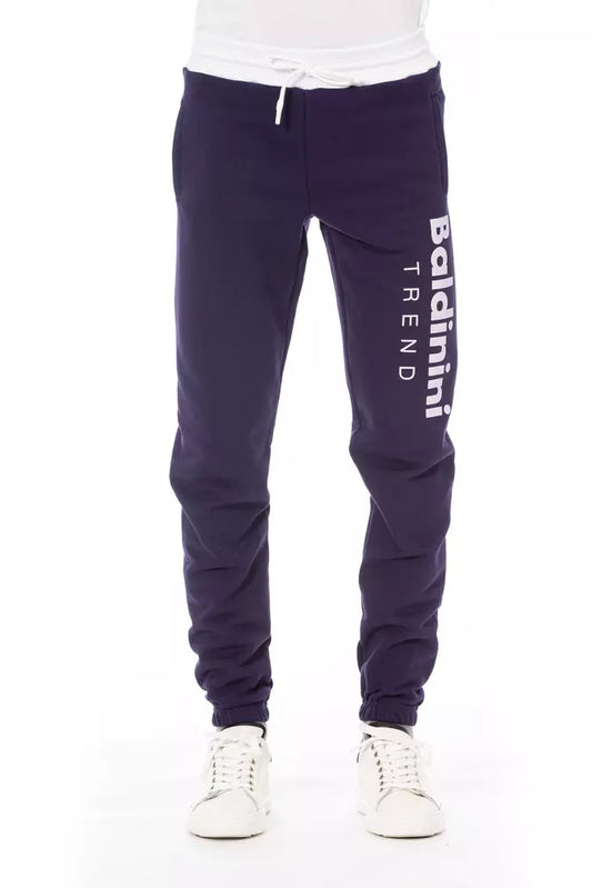 Baldinini Trend Lila Baumwollfleece-Sporthose