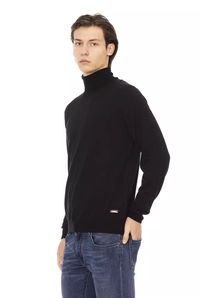 Baldinini Trend Elegant Turtleneck Sweater na may Monogram Accent