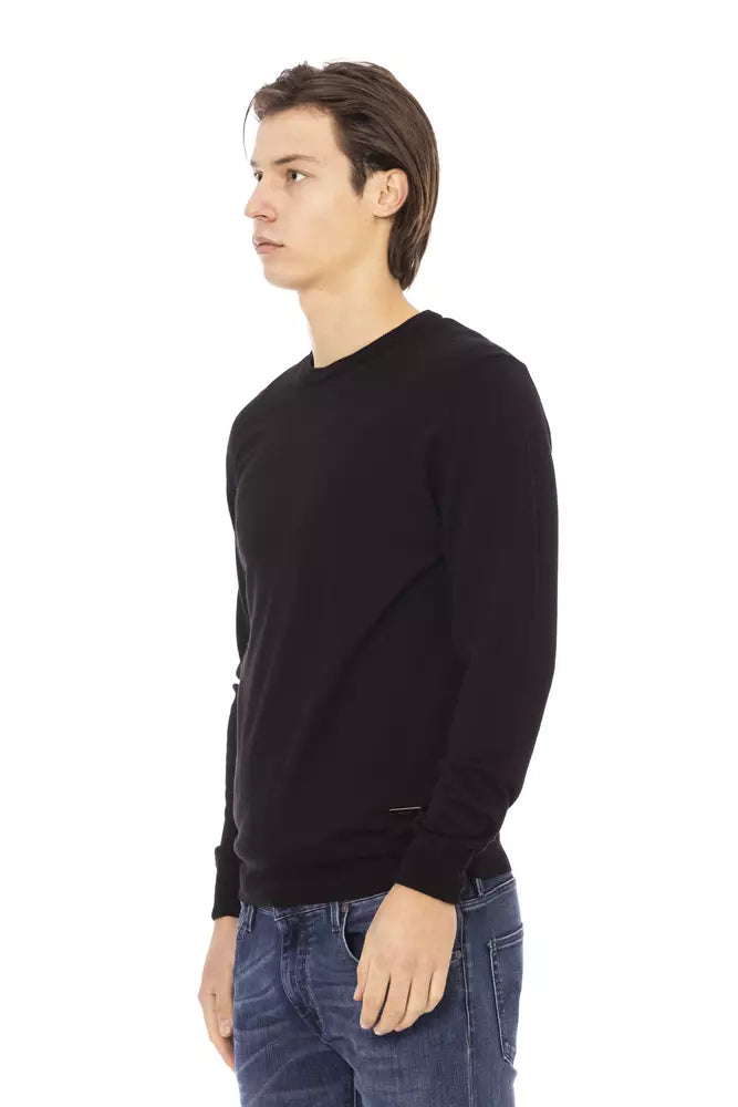 Baldinini Trend Chic Rollkragenpullover in zeitlosem Schwarz