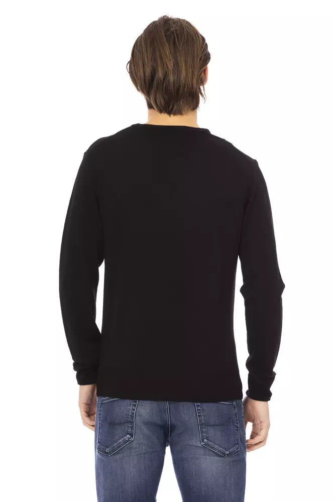 Baldinini Trend Chic Rollkragenpullover in zeitlosem Schwarz