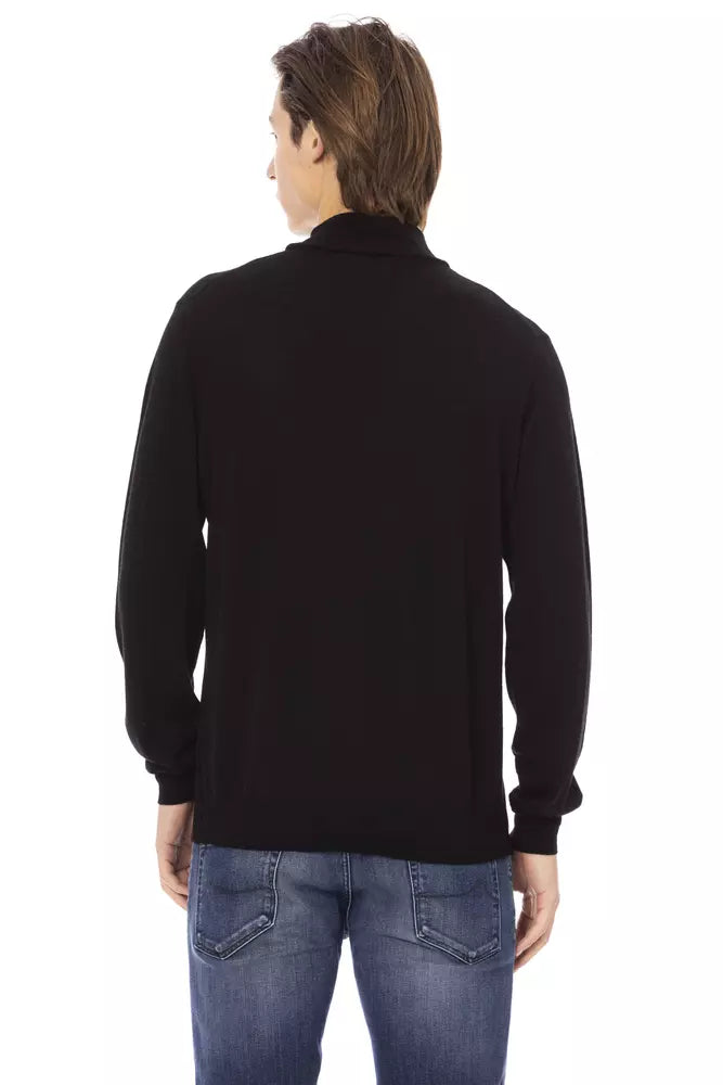 Baldinini Trend Chic Turtleneck Sweater na may Signature Monogram