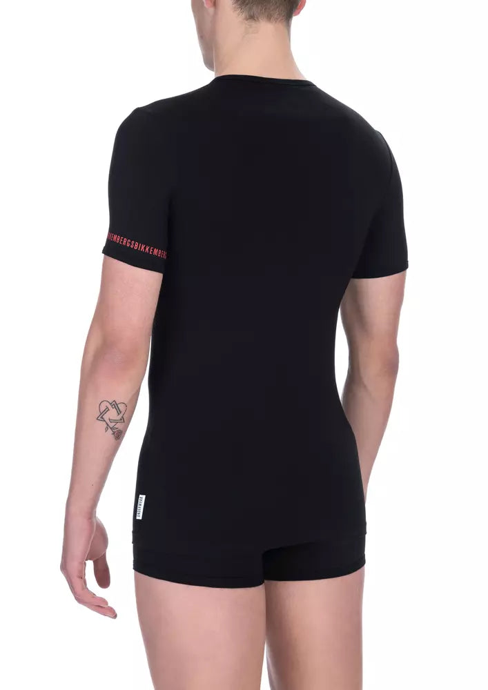 Bikkembergs Essential Black Bi-Pack T-Shirts mit Rundhalsausschnitt