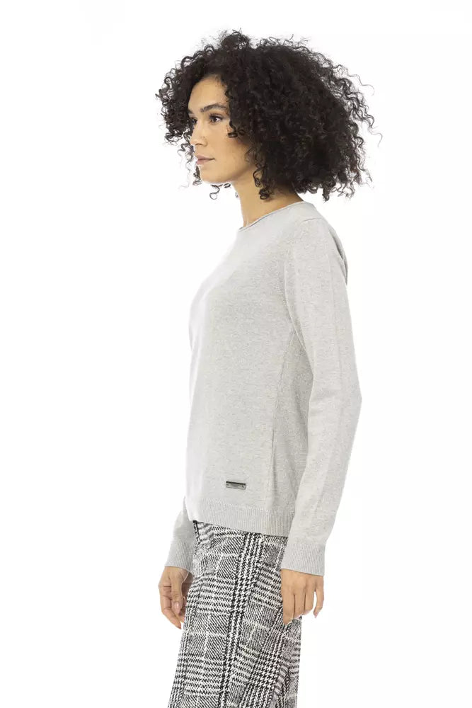 Baldinini Trend Eleganter Pullover aus Wollmischung mit Rundhalsausschnitt